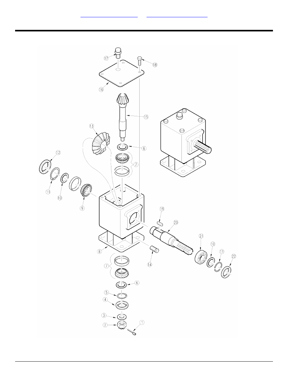 Gearbox all decks (826-121c) comer, Table of contents part number index | Land Pride AFM40200 User Manual | Page 58 / 82