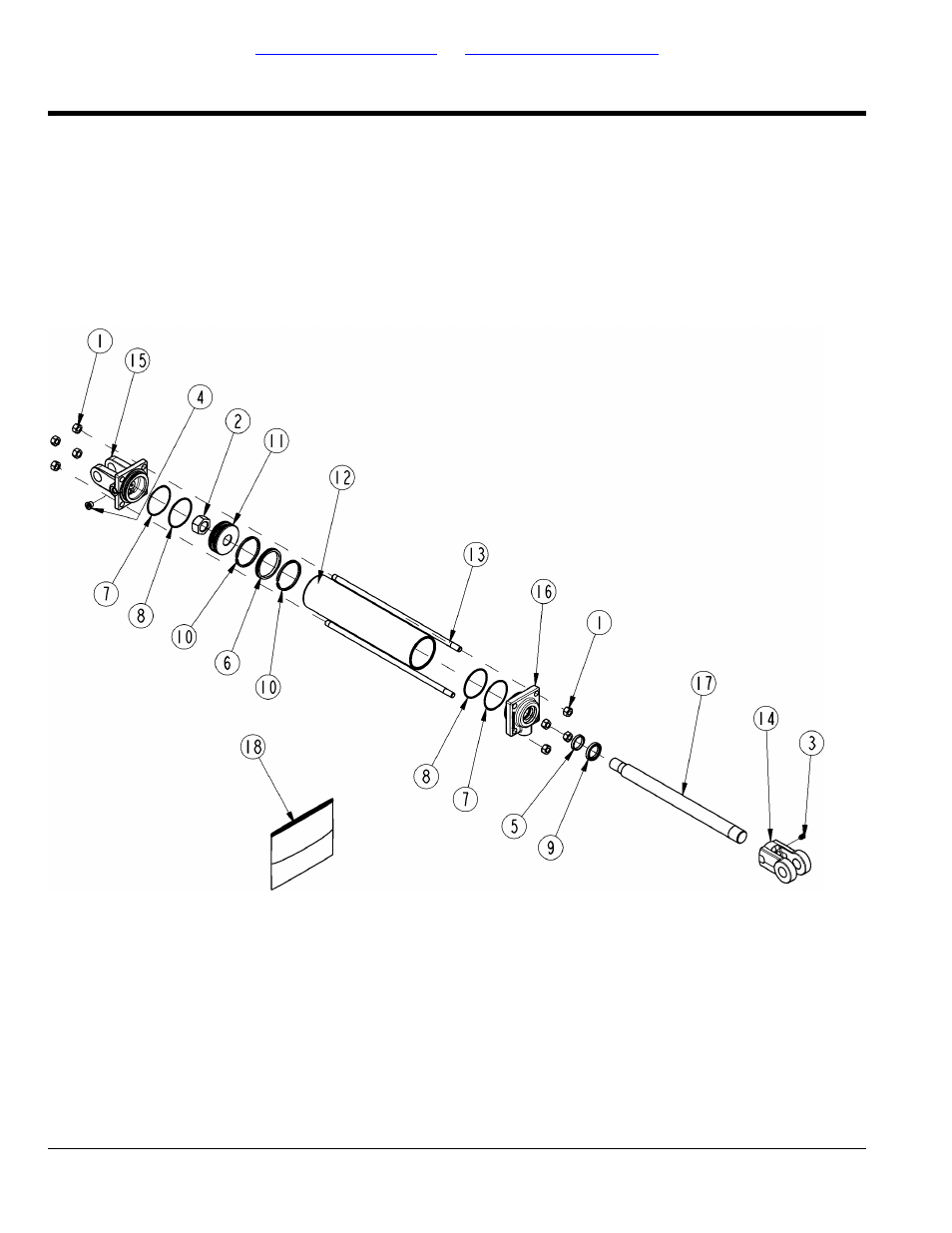 Hydraulic cylinder (810-312c) red lion), Table of contents part number index | Land Pride RCM5015 User Manual | Page 124 / 342