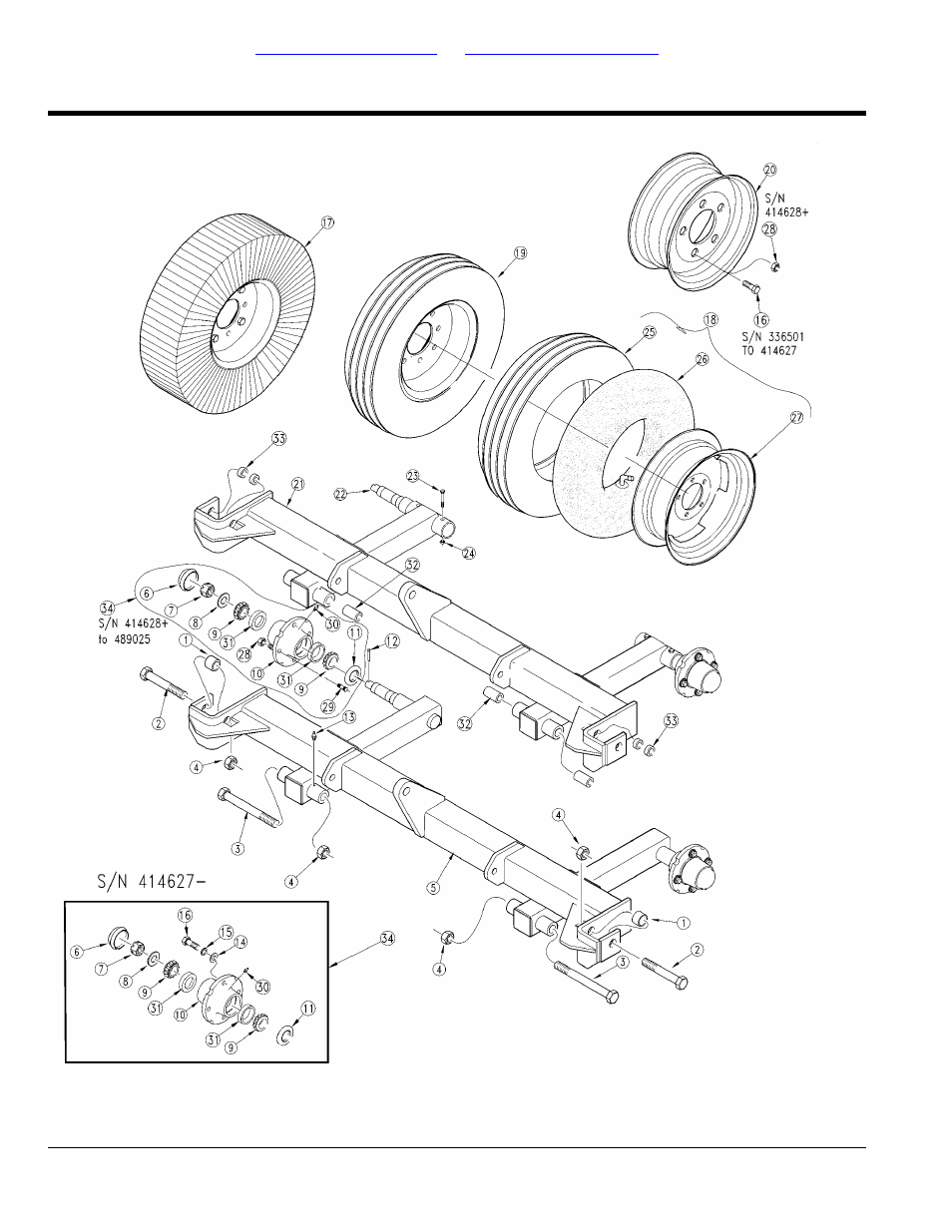 Axle center single (s/n 489025-), Table of contents part number index | Land Pride RCM5015 User Manual | Page 186 / 342