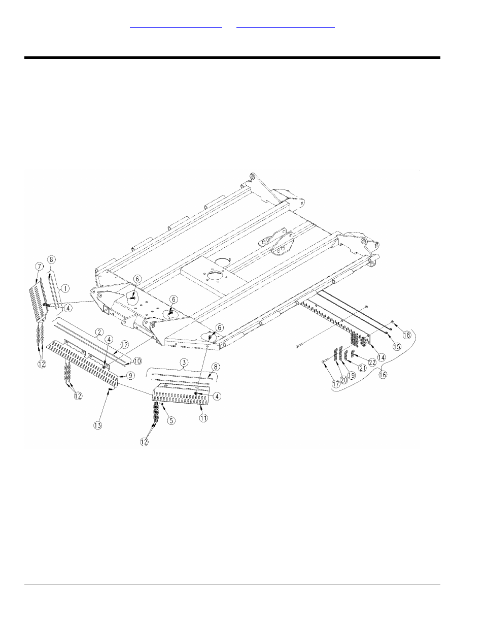 Guards center deck double chains (s/n 419602+), Table of contents part number index | Land Pride RCM5015 User Manual | Page 206 / 342