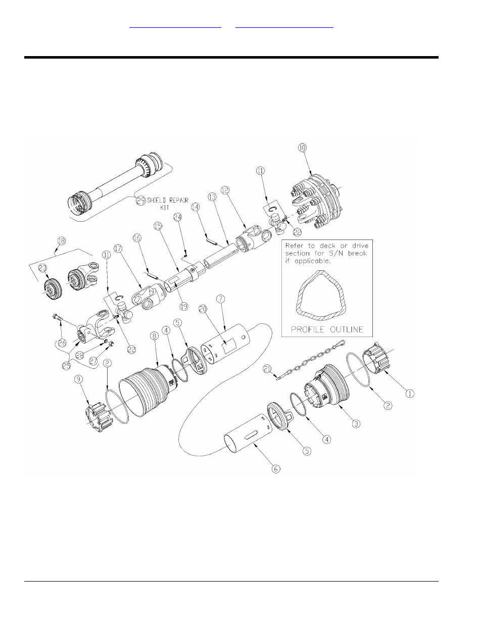 Driveline wing (826-185c) ec new shielding, Table of contents part number index | Land Pride RCM5015 User Manual | Page 254 / 342