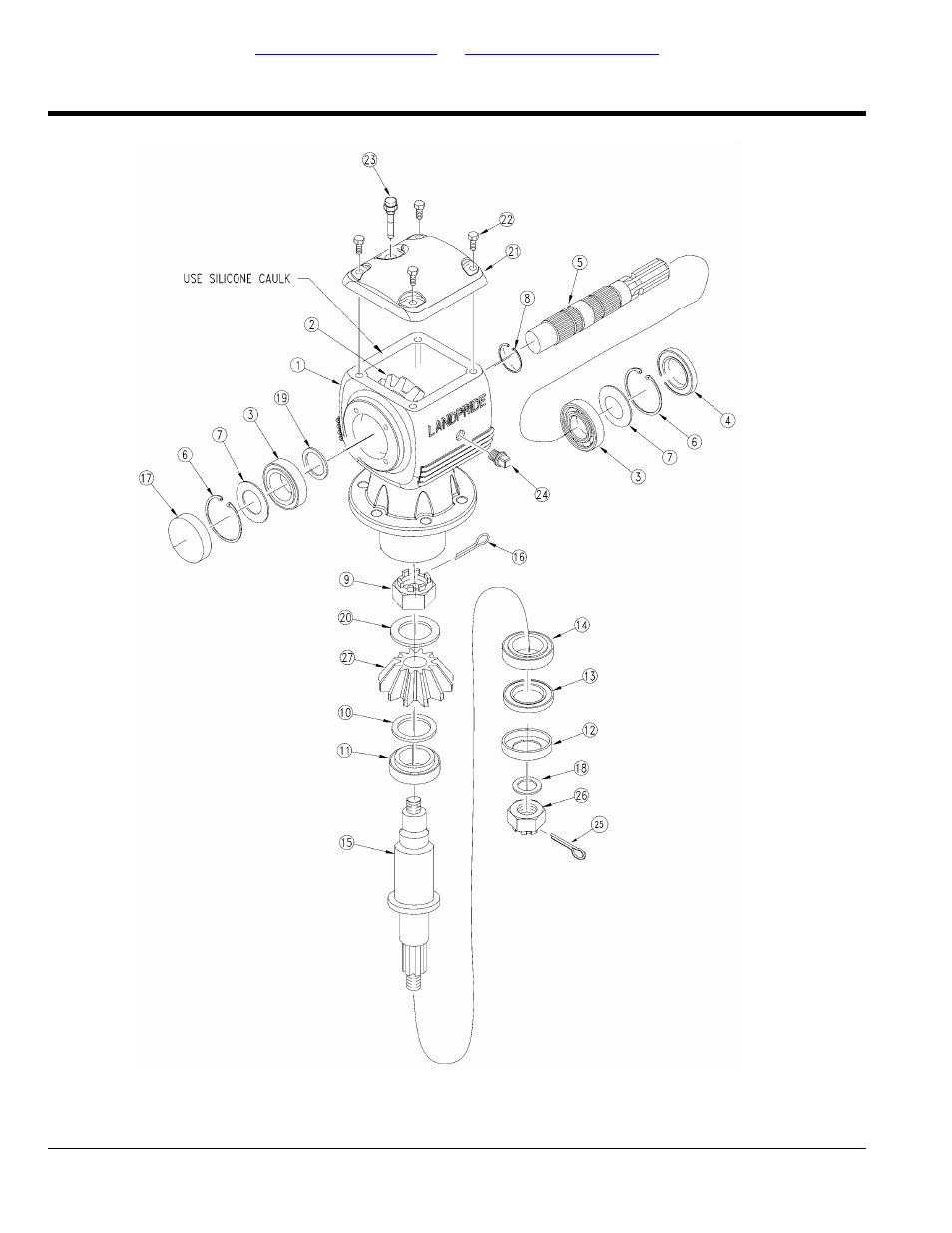Gearbox 1000 rpm rcm5015 (826-319c) rcm6015, 324c) comer, Table of contents part number index | Land Pride RCM5015 User Manual | Page 276 / 342