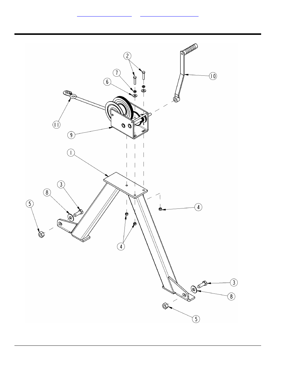 Maunal winch wing deck accessory, Table of contents part number index | Land Pride RCM5015 User Manual | Page 318 / 342