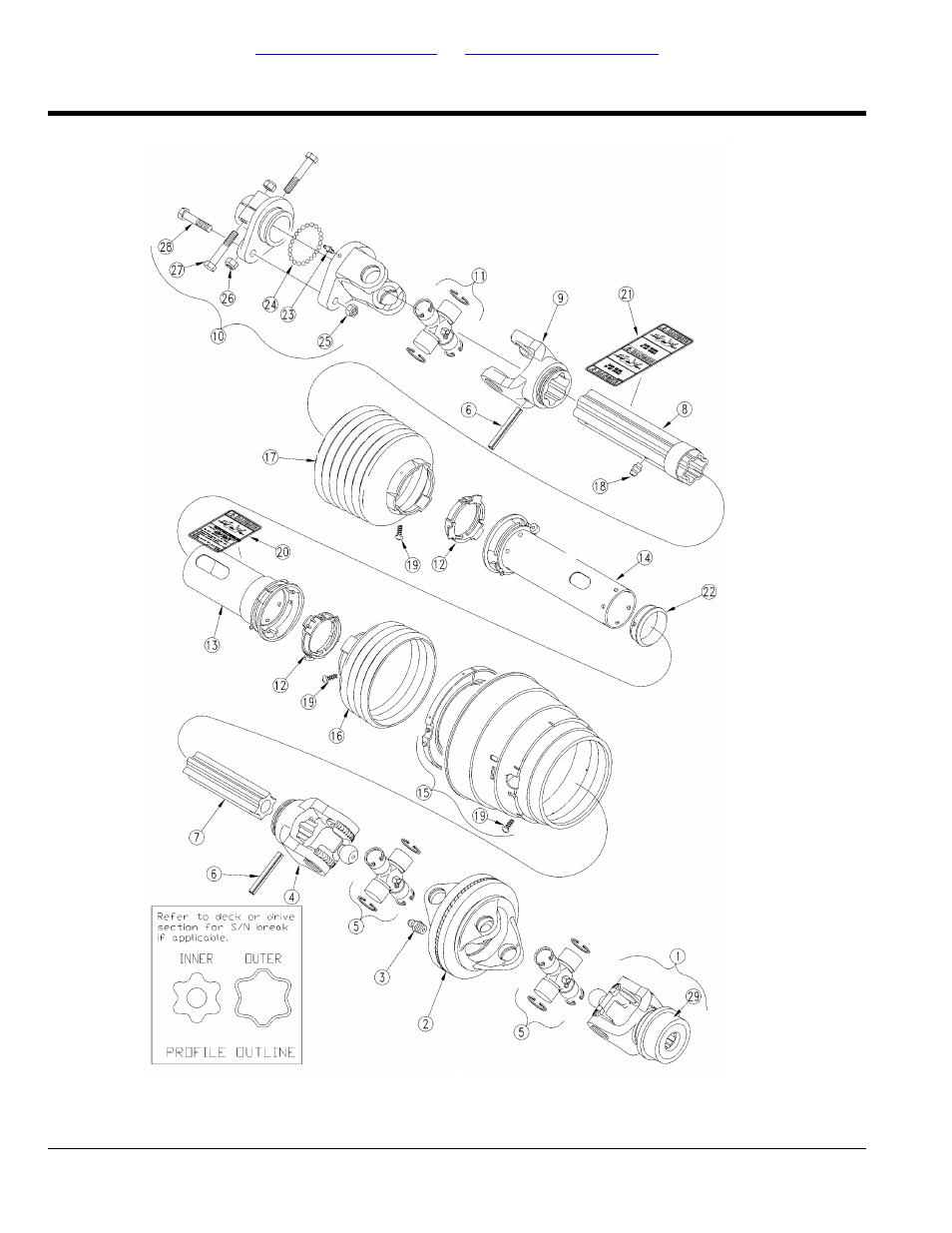 To 388670), Driveline cv 540 rpm (826-336c) walterscheid (s/n, 336516 to 388670) | Table of contents part number index | Land Pride RCM5015 User Manual | Page 74 / 342
