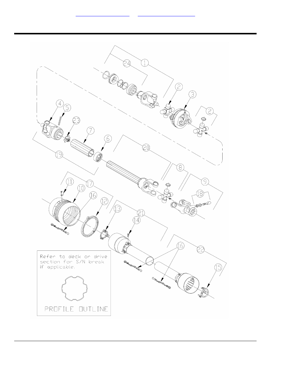 Driveline cv 540 rpm (826-476c) comer (s/n 468558, To 547835), Table of contents part number index | Land Pride RCM5015 User Manual | Page 76 / 342