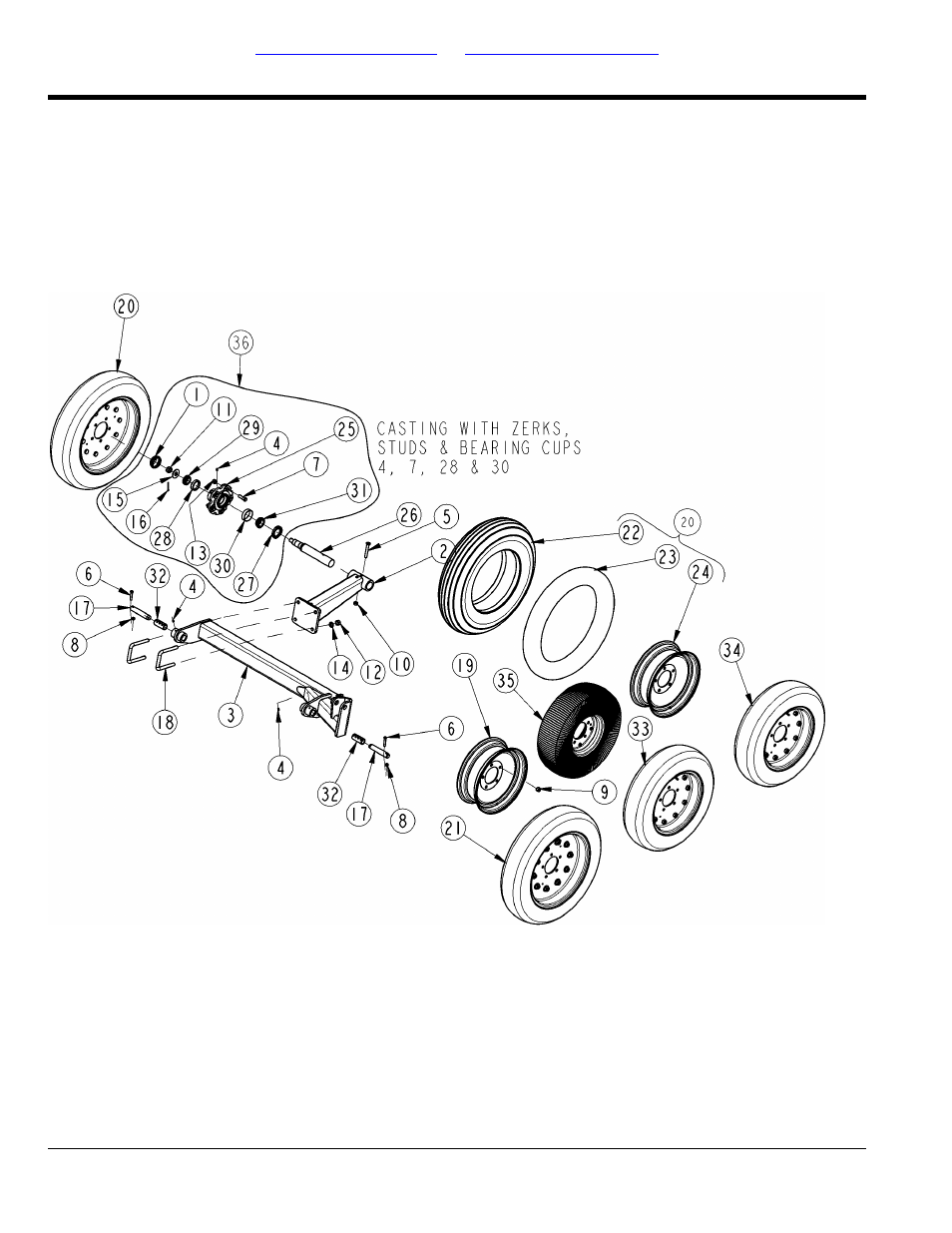 Axle wing row crop, Table of contents part number index | Land Pride RCC5615 User Manual | Page 34 / 180