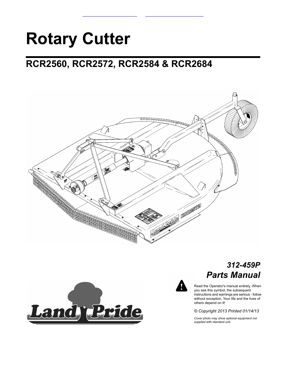 Land Pride RCR2560 User Manual | 94 pages