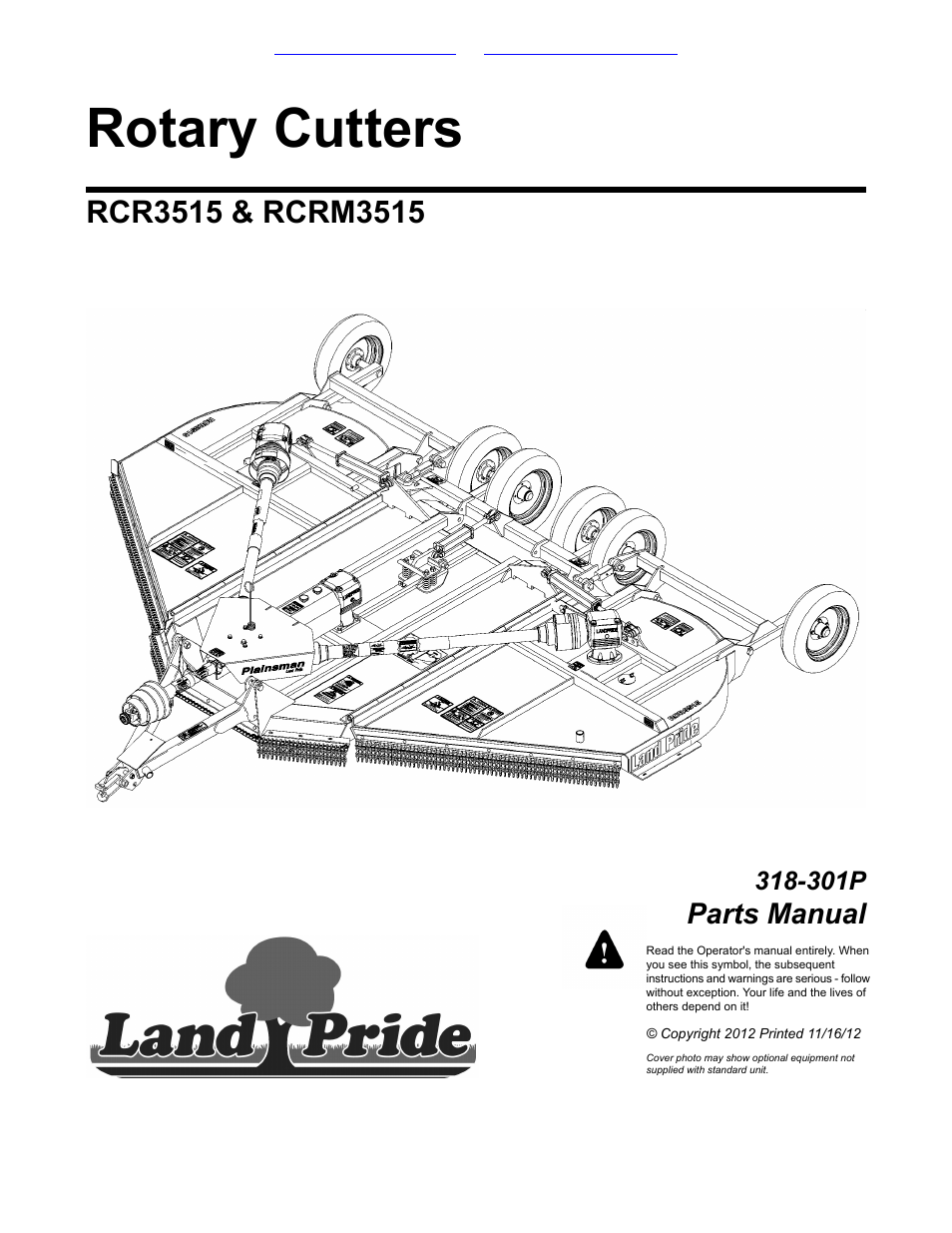 Land Pride RCR3515 User Manual | 246 pages