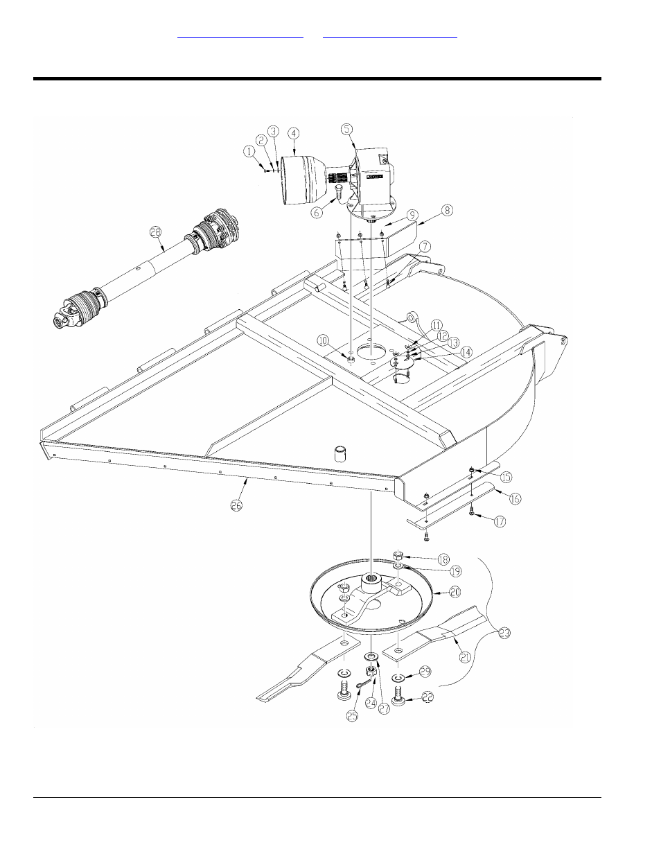 Deck wing section (1000 rpm), Table of contents part number index | Land Pride RCR3515 User Manual | Page 126 / 246