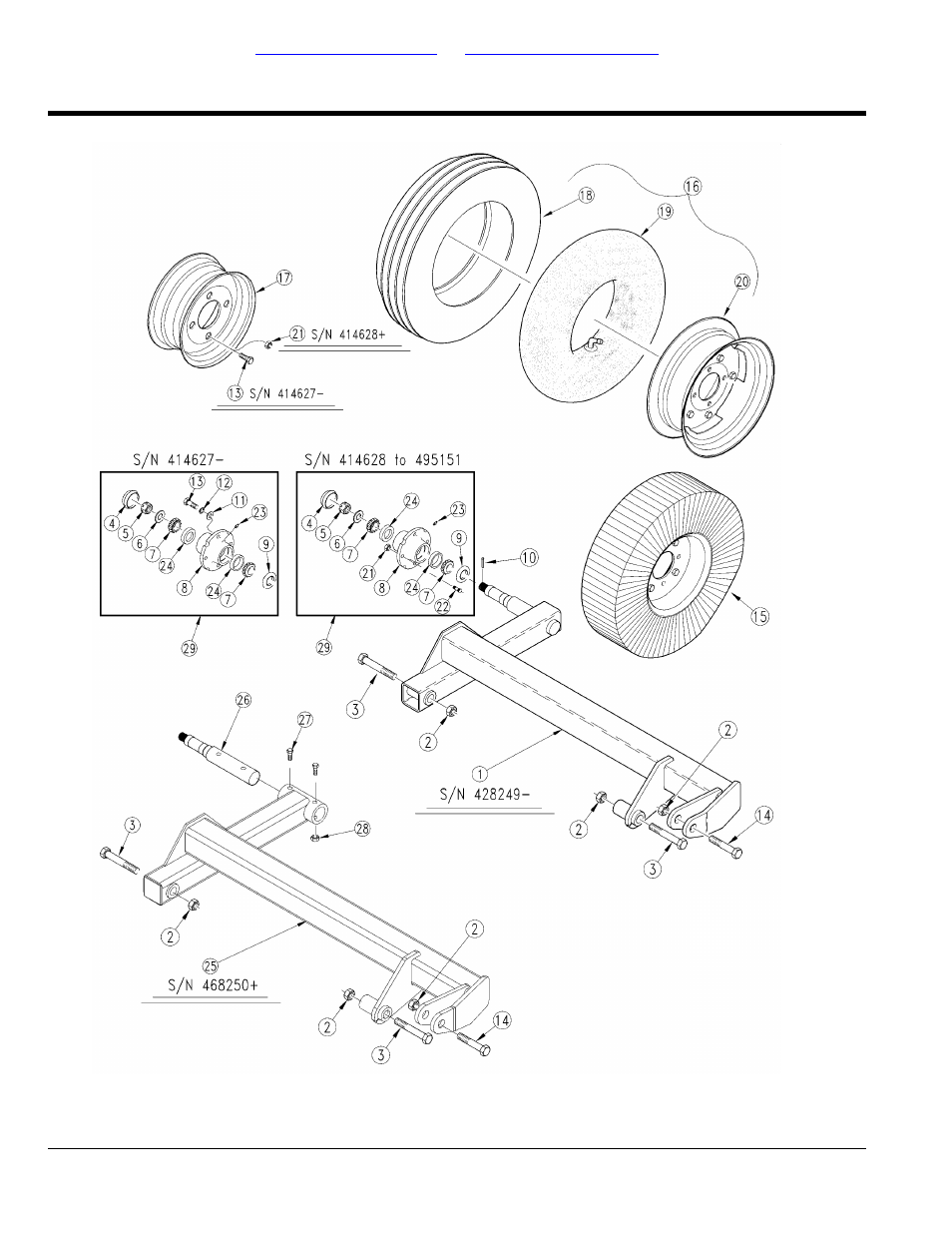 Axle wing deck (s/n 495151-), Table of contents part number index | Land Pride RCR3515 User Manual | Page 138 / 246