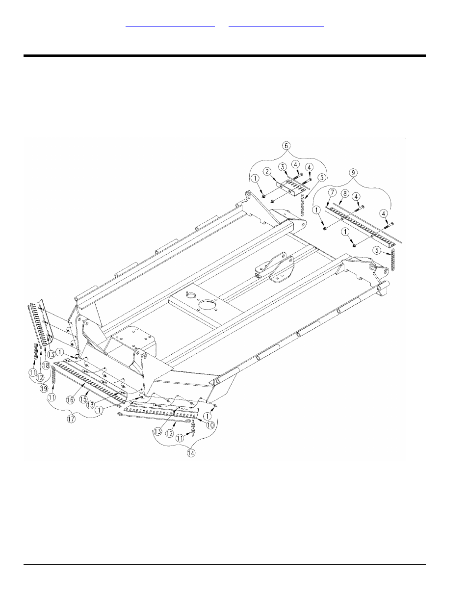 Section 4: guards, Guards center deck chains s/n 547835, Table of contents part number index | Land Pride RCR3515 User Manual | Page 142 / 246