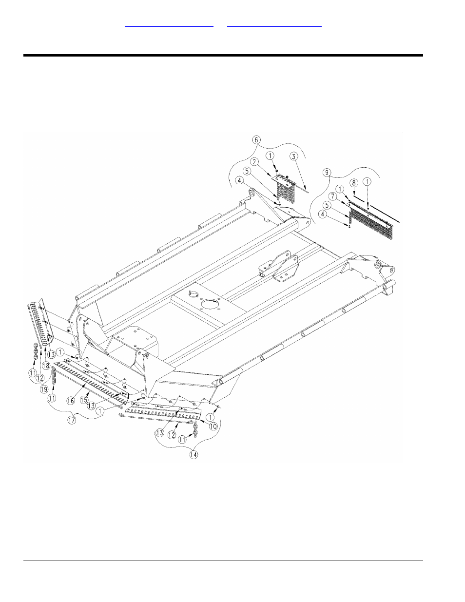 Guards center deck chains s/n 547836, Table of contents part number index | Land Pride RCR3515 User Manual | Page 144 / 246