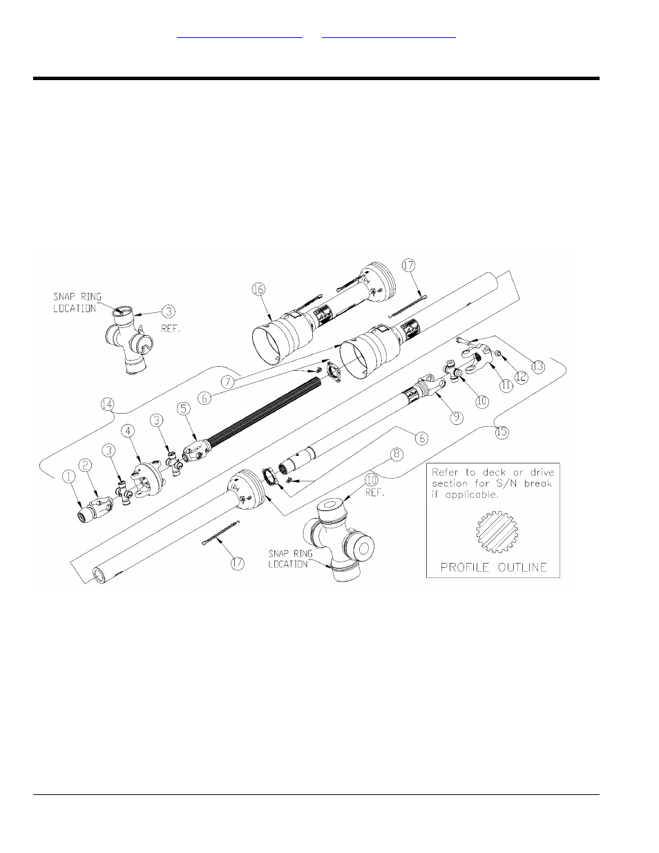 Driveline cv 1000 rpm (826-644c) weasler, Table of contents part number index | Land Pride RCR3515 User Manual | Page 176 / 246