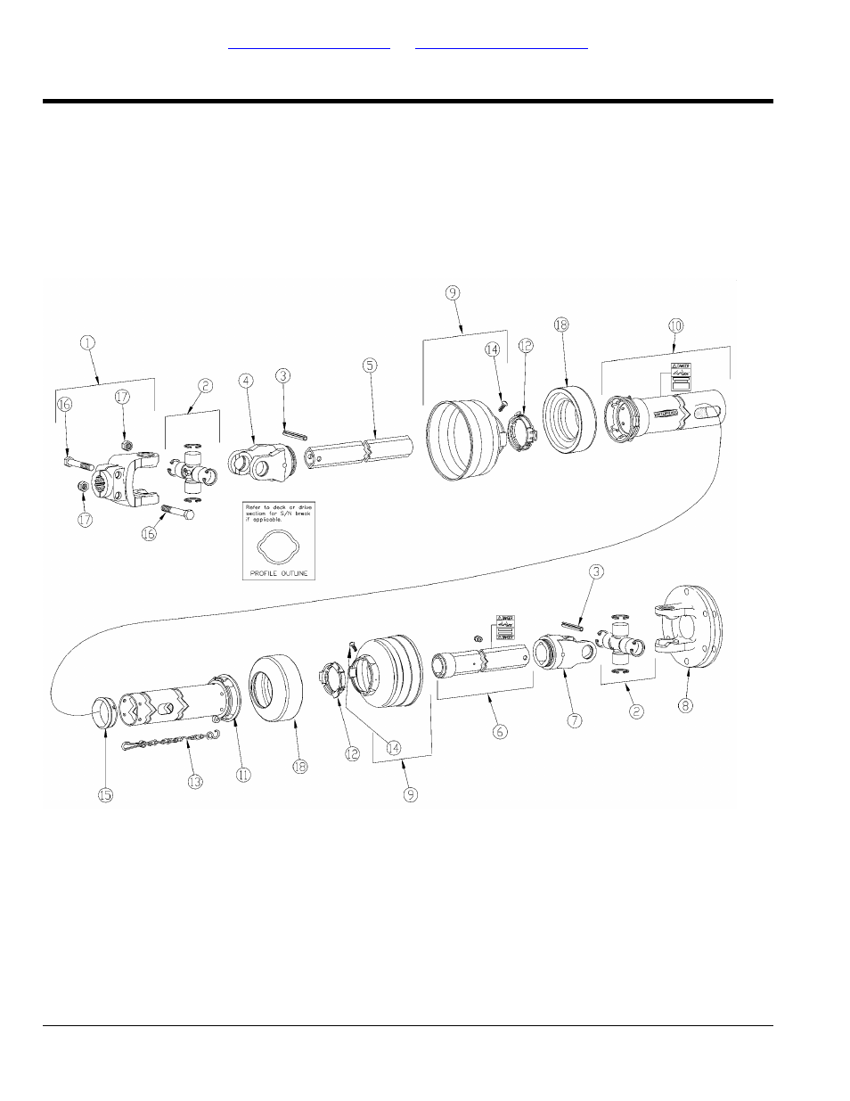 Driveline wing (826-185c) walterscheid, Table of contents part number index | Land Pride RCR3515 User Manual | Page 194 / 246