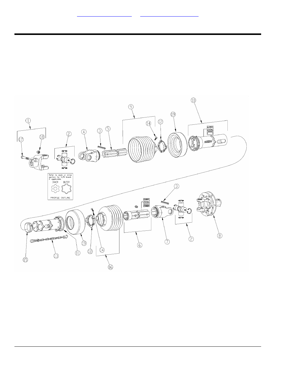 Driveline wing (826-481c) walterscheid, Table of contents part number index | Land Pride RCR3515 User Manual | Page 200 / 246