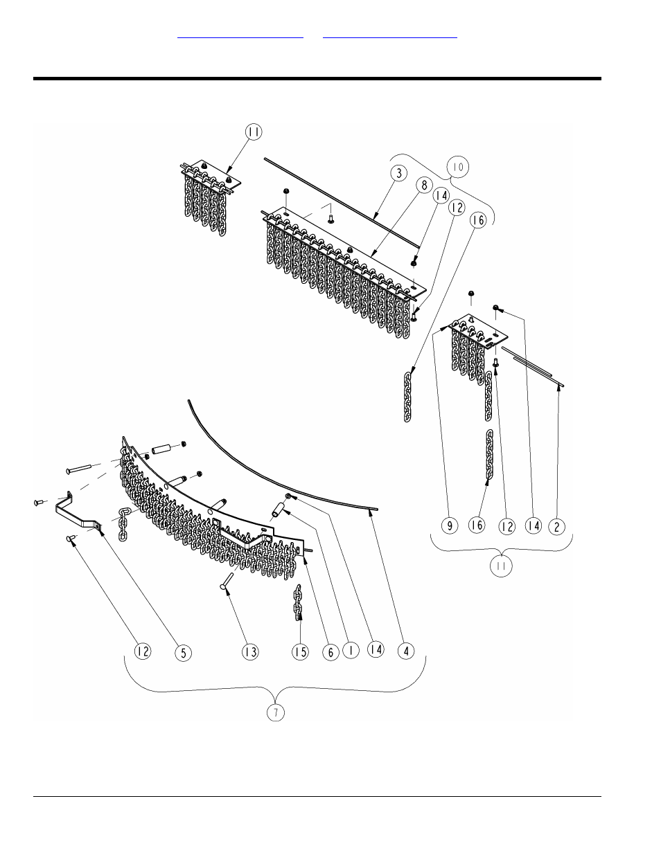 Guards double chains rear s/n 547836, Table of contents part number index | Land Pride RCR3515 User Manual | Page 40 / 246
