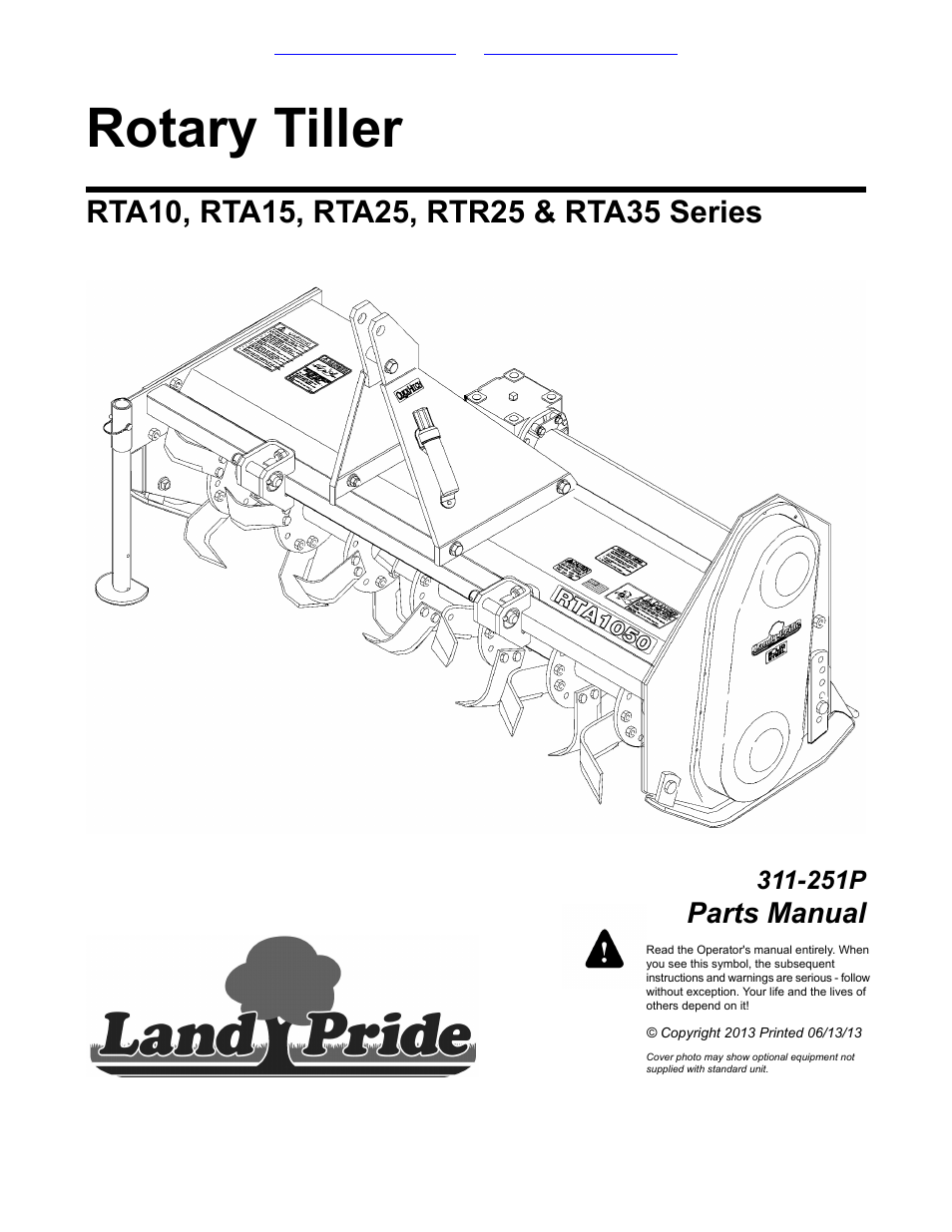 Land Pride RTR25 User Manual | 194 pages