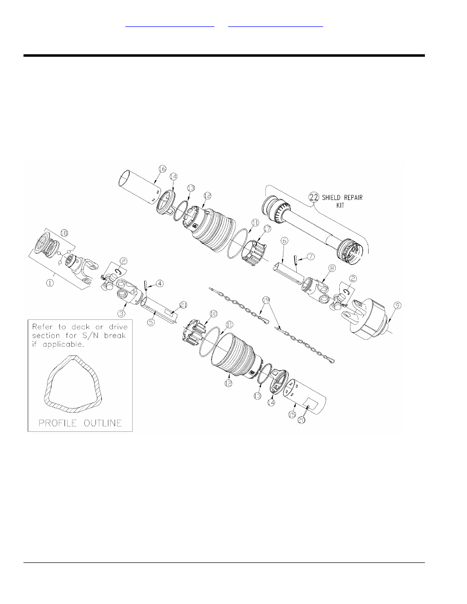 Driveline (826-032c) eurocardan, Table of contents part number index | Land Pride RTR25 User Manual | Page 124 / 194