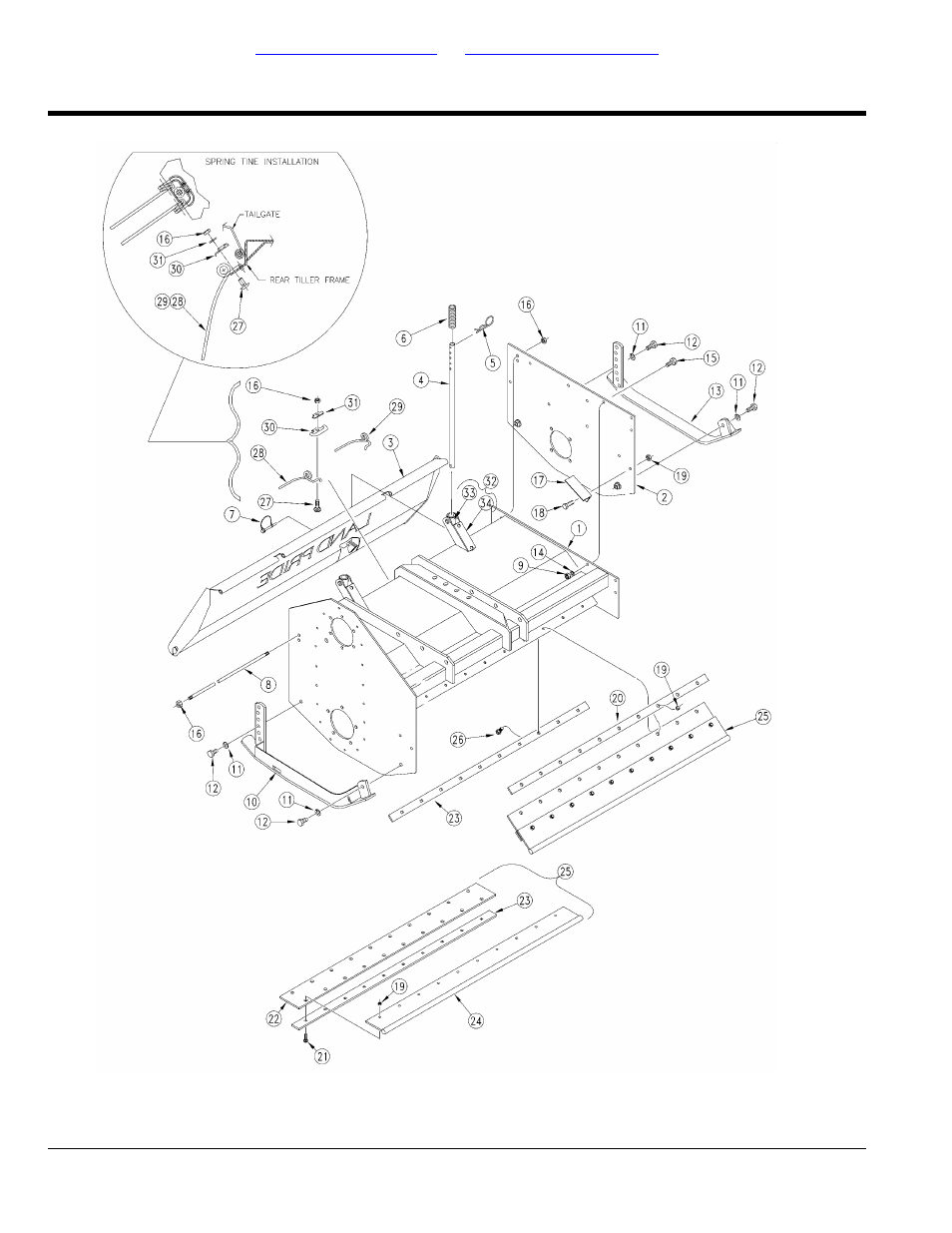 Rtr25 series, Section 2: frames, Frame | Table of contents part number index | Land Pride RTR25 User Manual | Page 142 / 194