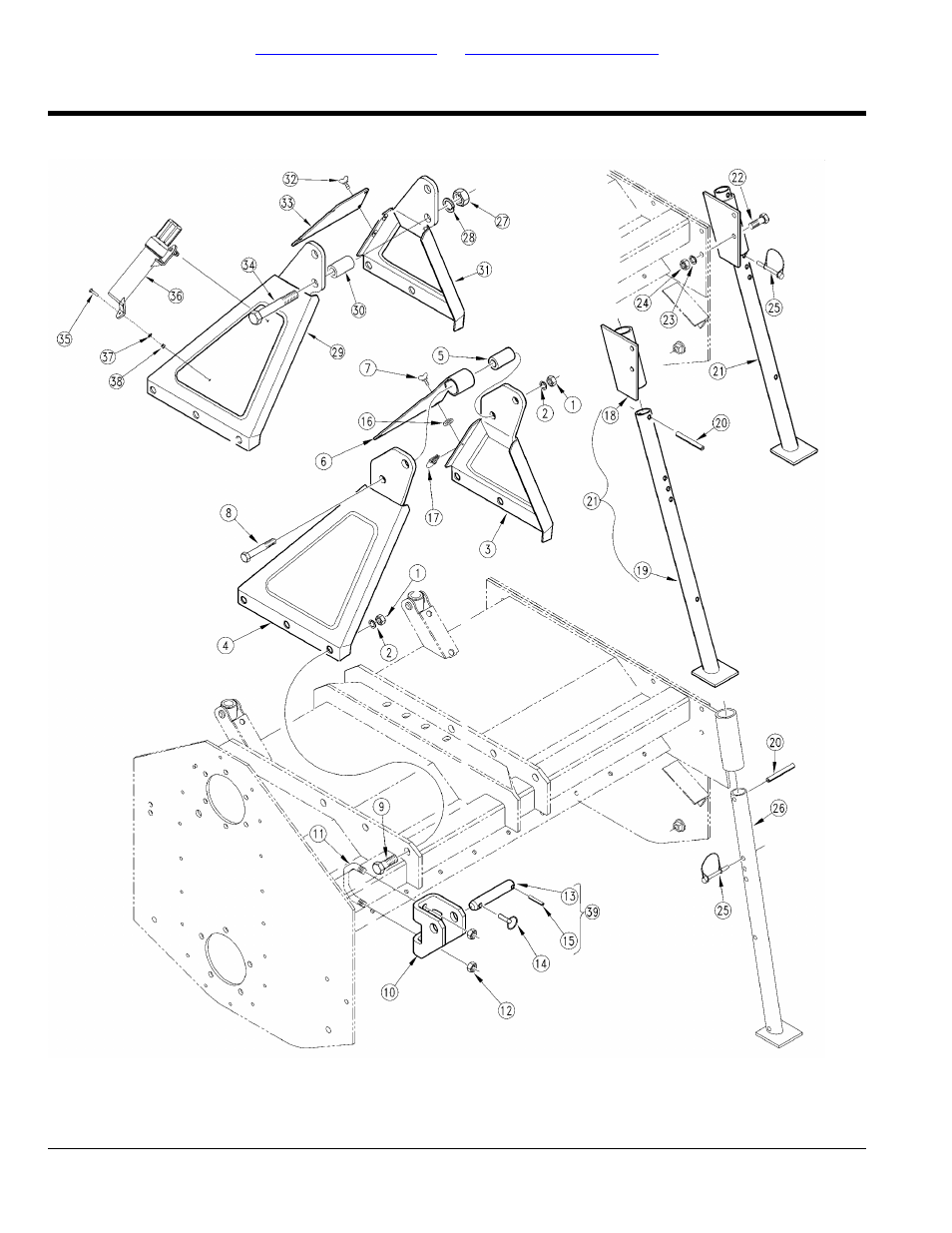 Hitch and parking stand assembly, Table of contents part number index | Land Pride RTR25 User Manual | Page 148 / 194