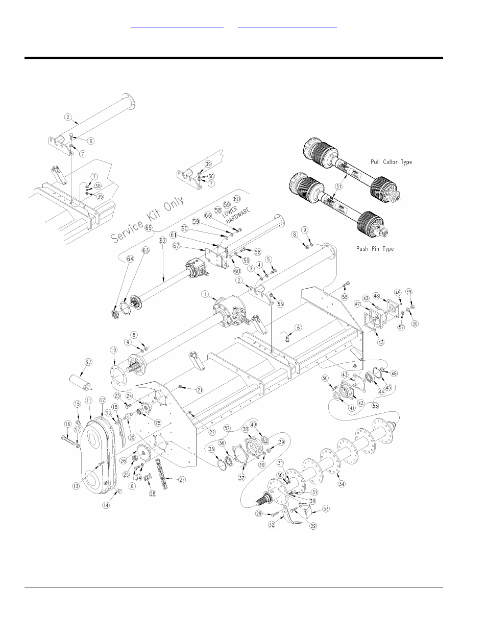 Drive s/n 535196, Table of contents part number index | Land Pride RTR25 User Manual | Page 160 / 194