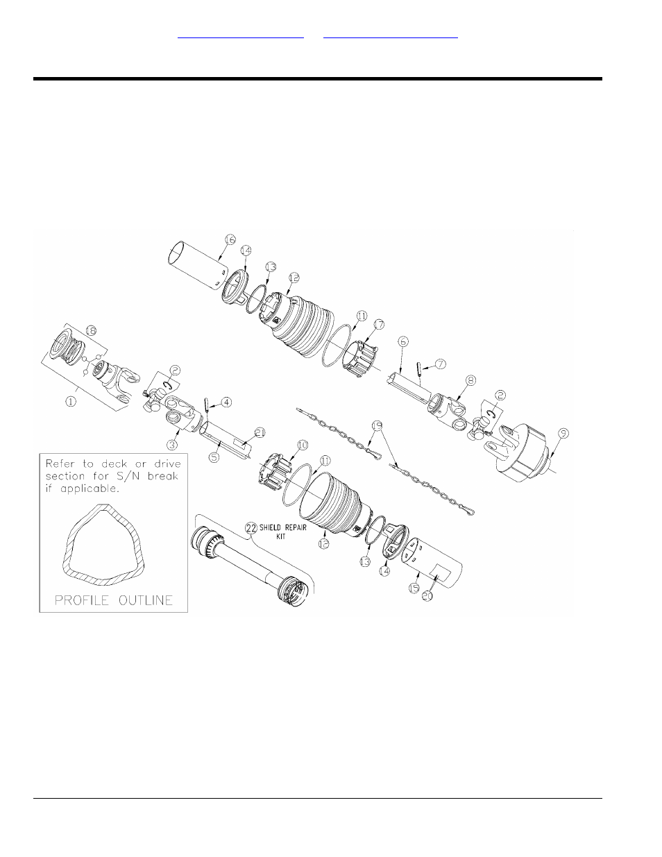 Driveline (826-025c) eurocardan, Table of contents part number index | Land Pride RTR25 User Manual | Page 168 / 194