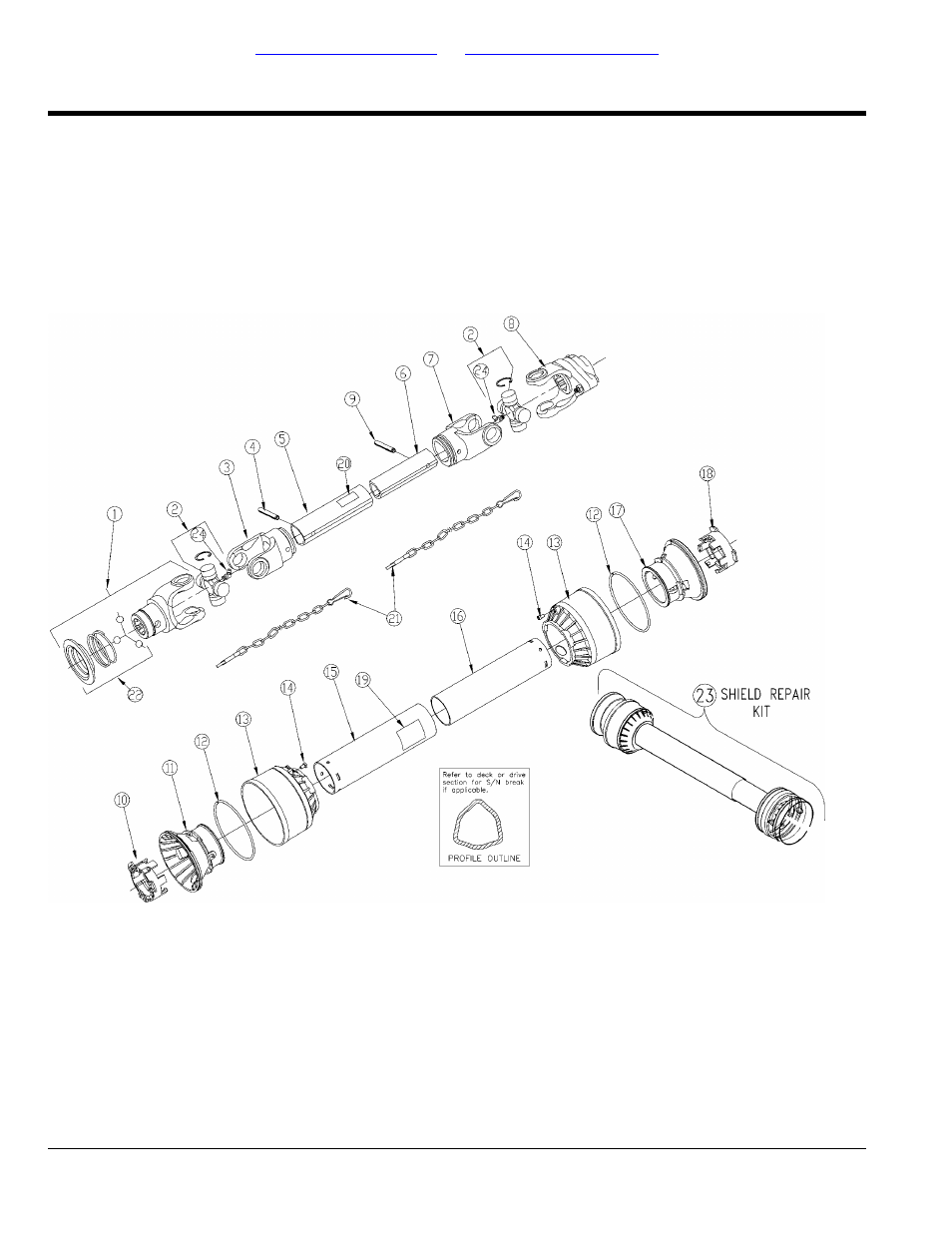 Driveline (826-257c) ec (s/n 426012+), Table of contents part number index | Land Pride RTR25 User Manual | Page 24 / 194