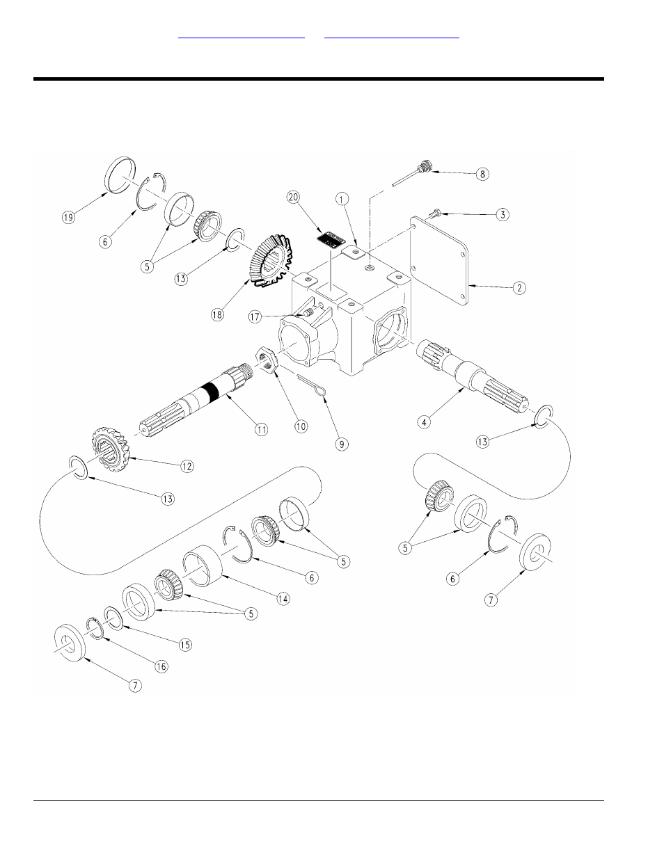 Gearbox (826-013c) comer (s/n +), Table of contents part number index | Land Pride RTR25 User Manual | Page 36 / 194