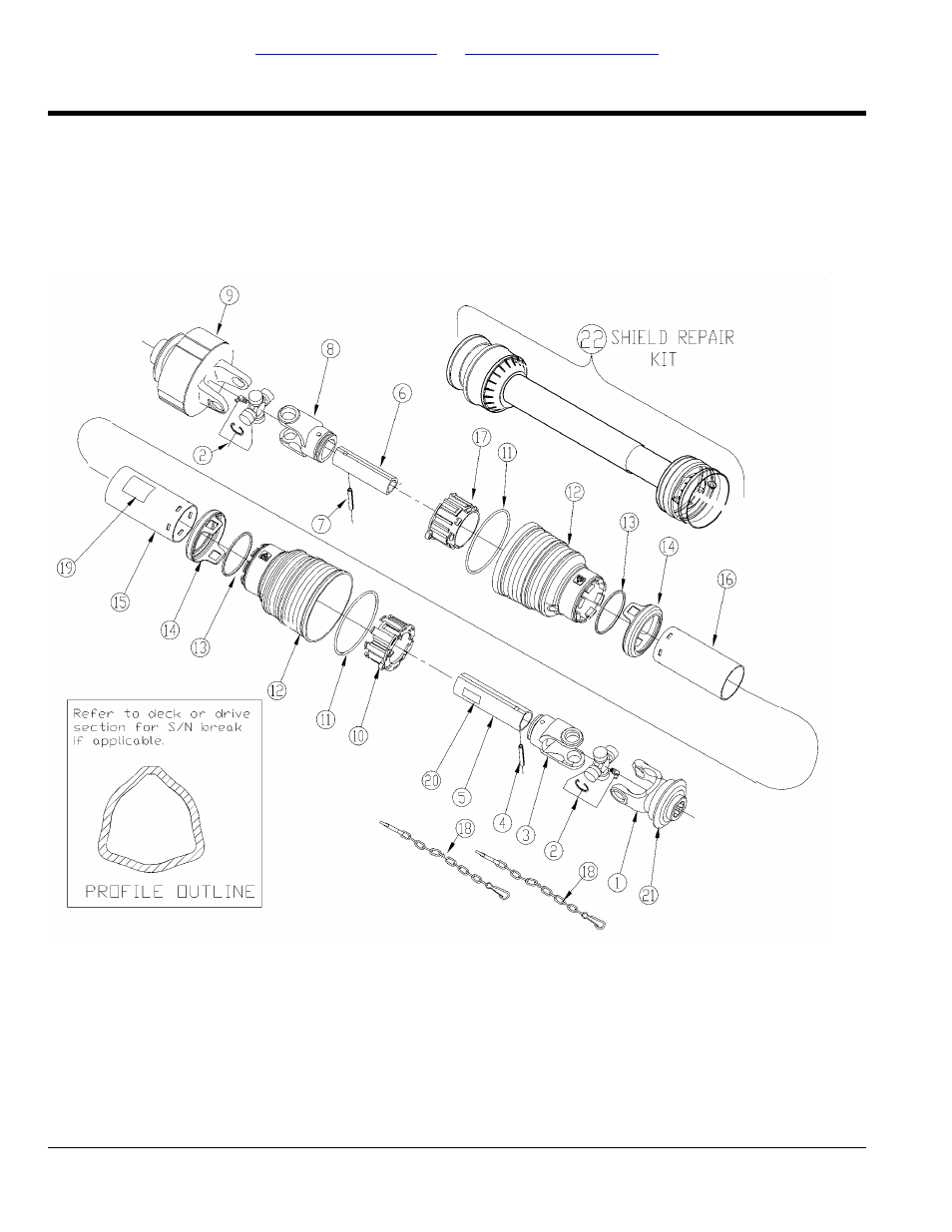 Driveline (826-024c) eurocardan, Table of contents part number index | Land Pride RTR25 User Manual | Page 56 / 194