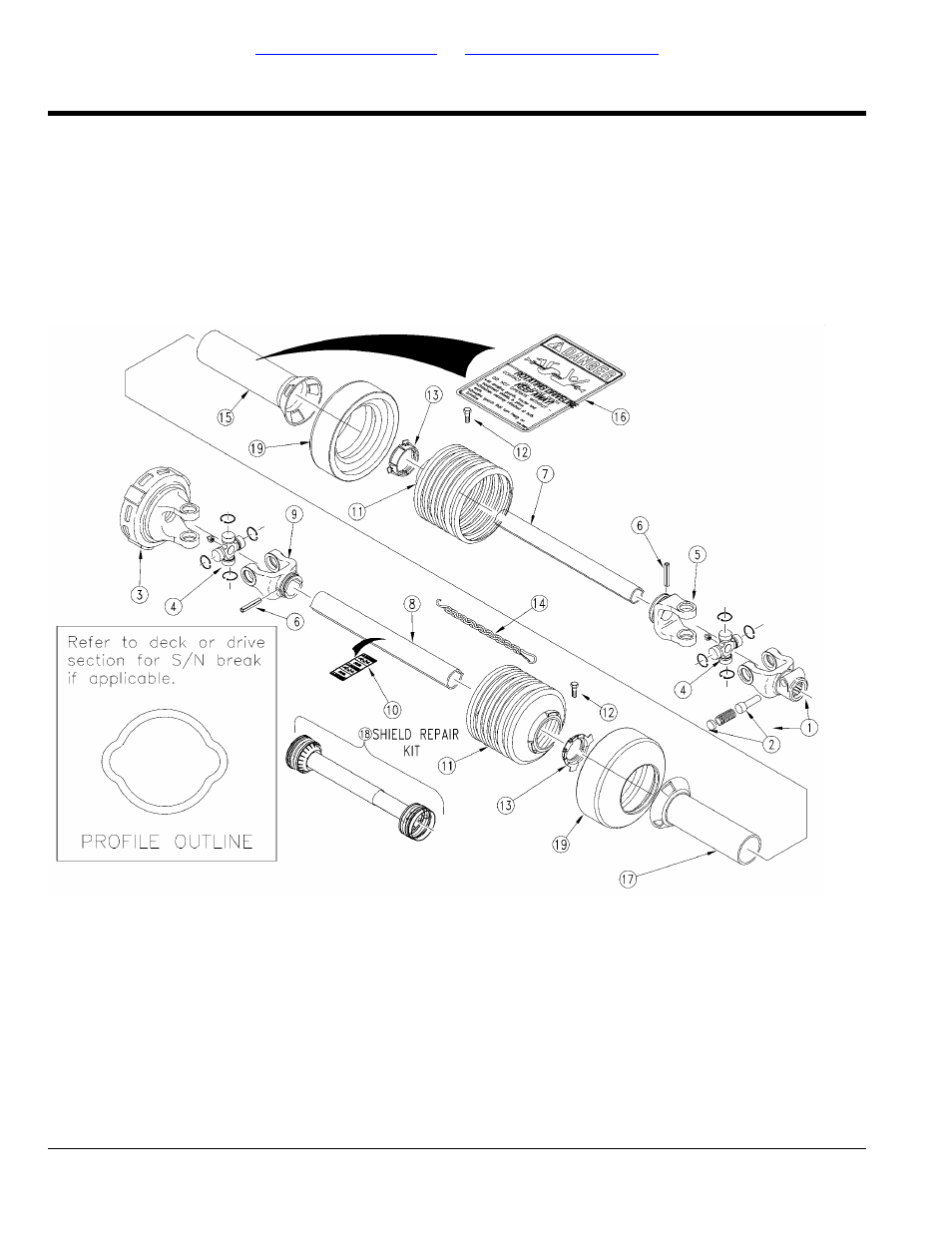 Driveline (826-024c) walterscheid, Table of contents part number index | Land Pride RTR25 User Manual | Page 58 / 194