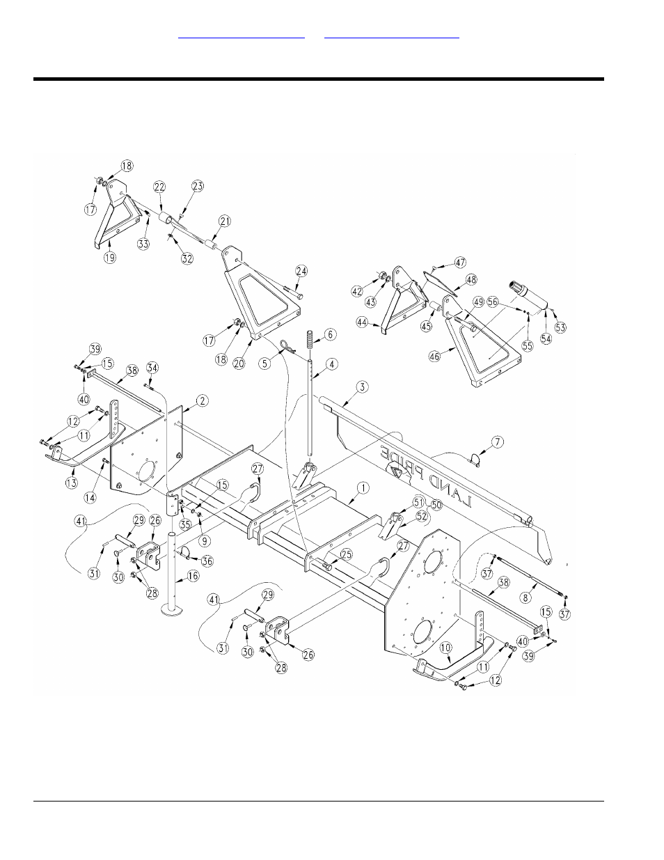 Rta25 series, Section 2: frames, Frame | Table of contents part number index | Land Pride RTR25 User Manual | Page 70 / 194