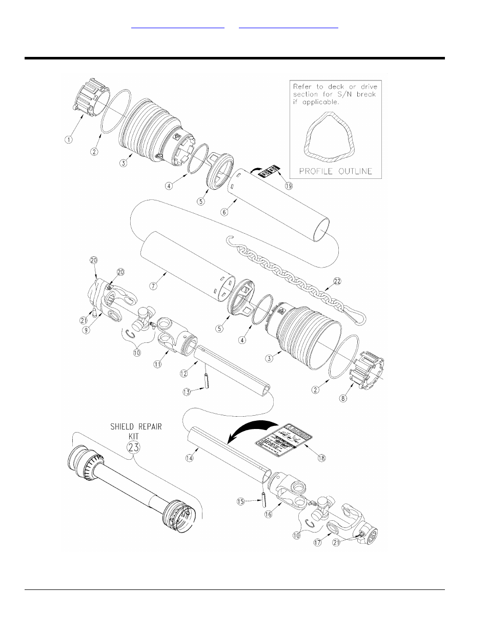 Driveline (826-031c) ec new shields, Table of contents part number index | Land Pride RTR25 User Manual | Page 92 / 194