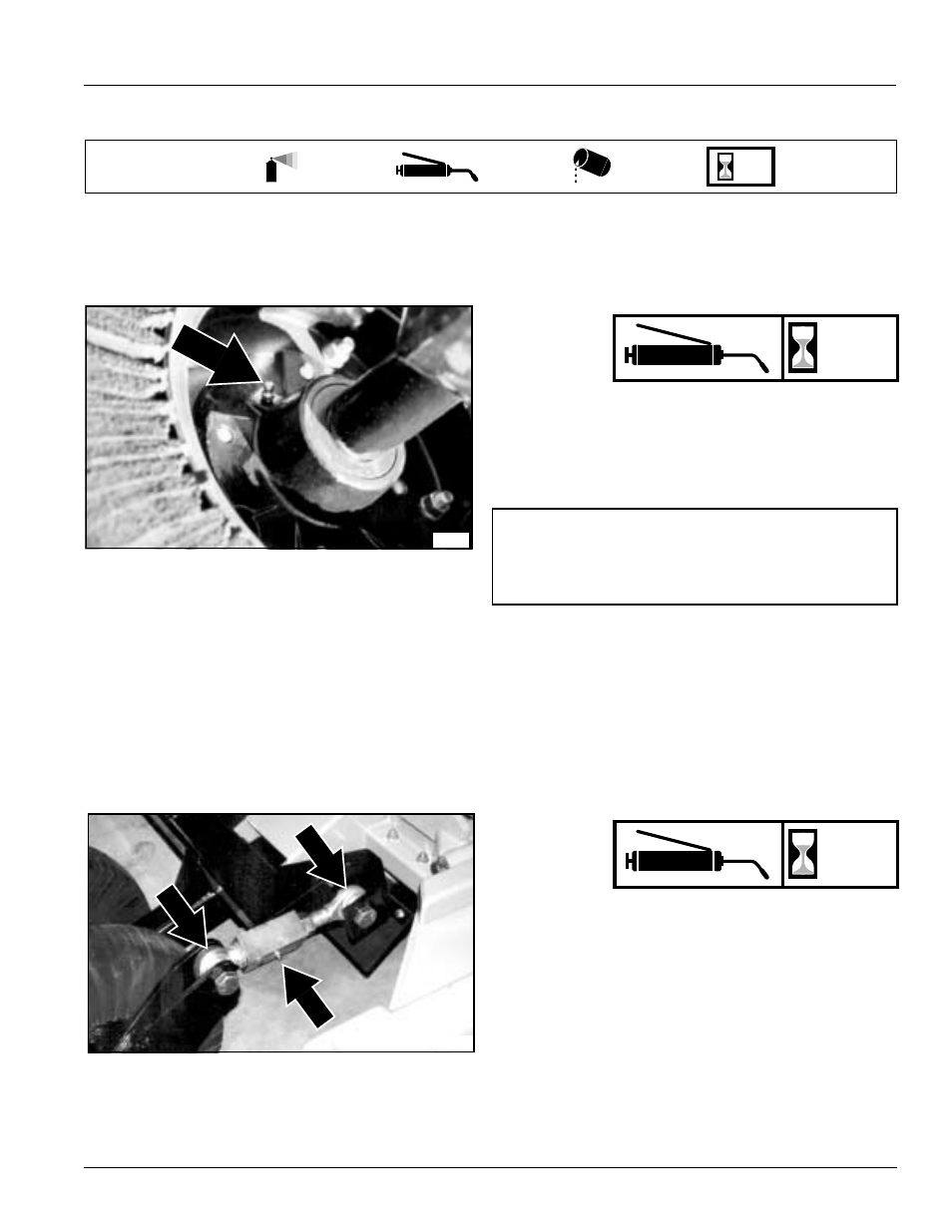 Lubrication points, Axle hub bearing, Adjustable turnbuckle | Axle hub bearing adjustable turnbuckle, Table of contents lubrication points | Land Pride RCM6015 User Manual | Page 33 / 46