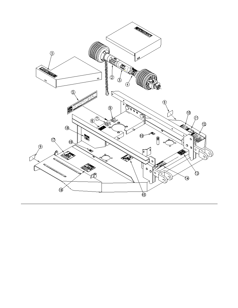 Decal placement | Land Pride FD2548 User Manual | Page 28 / 30
