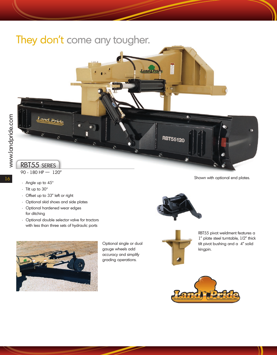 Land Pride RBT55 User Manual | 1 page