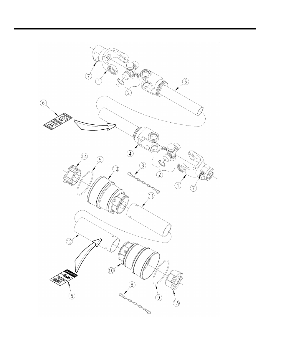 Driveline (311.001) eurocardan, Table of contents part number index | Land Pride FSP700 User Manual | Page 10 / 20