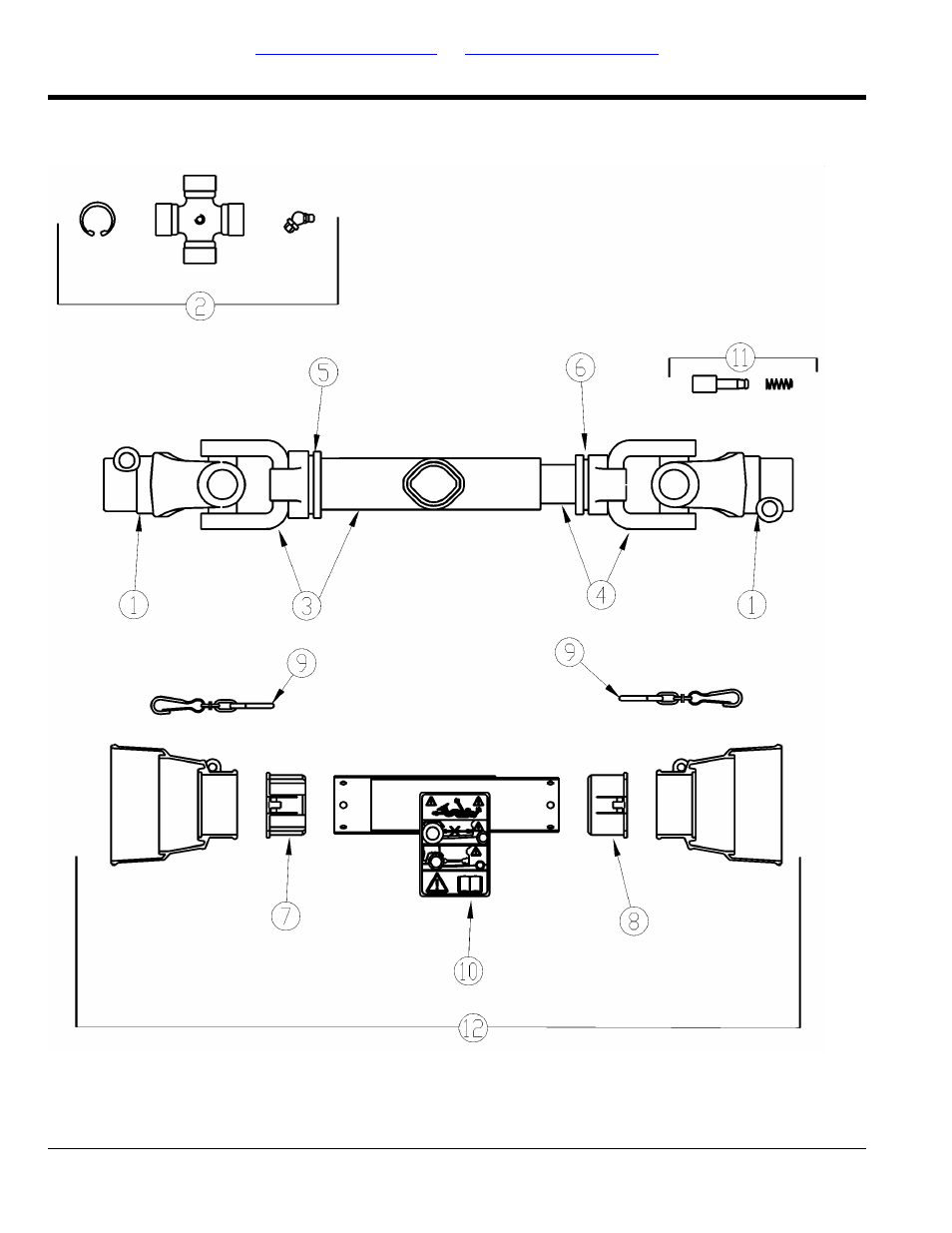 Section 3: drivelines, Driveline (311.000) binacchi, Table of contents part number index | Land Pride FSP700 User Manual | Page 8 / 20