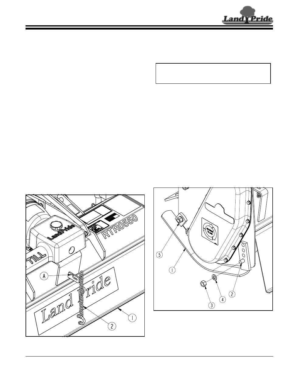 Section 3: adjustments, Point hitch adjustment, Drive chain tension adjustment | Rear deflector adjustment, Skid shoe adjustment, Refer to “drive chain tension adjustment, Er to “skid shoe adjustment, Table of contents 3-point hitch adjustment | Land Pride RTR0542 User Manual | Page 21 / 32