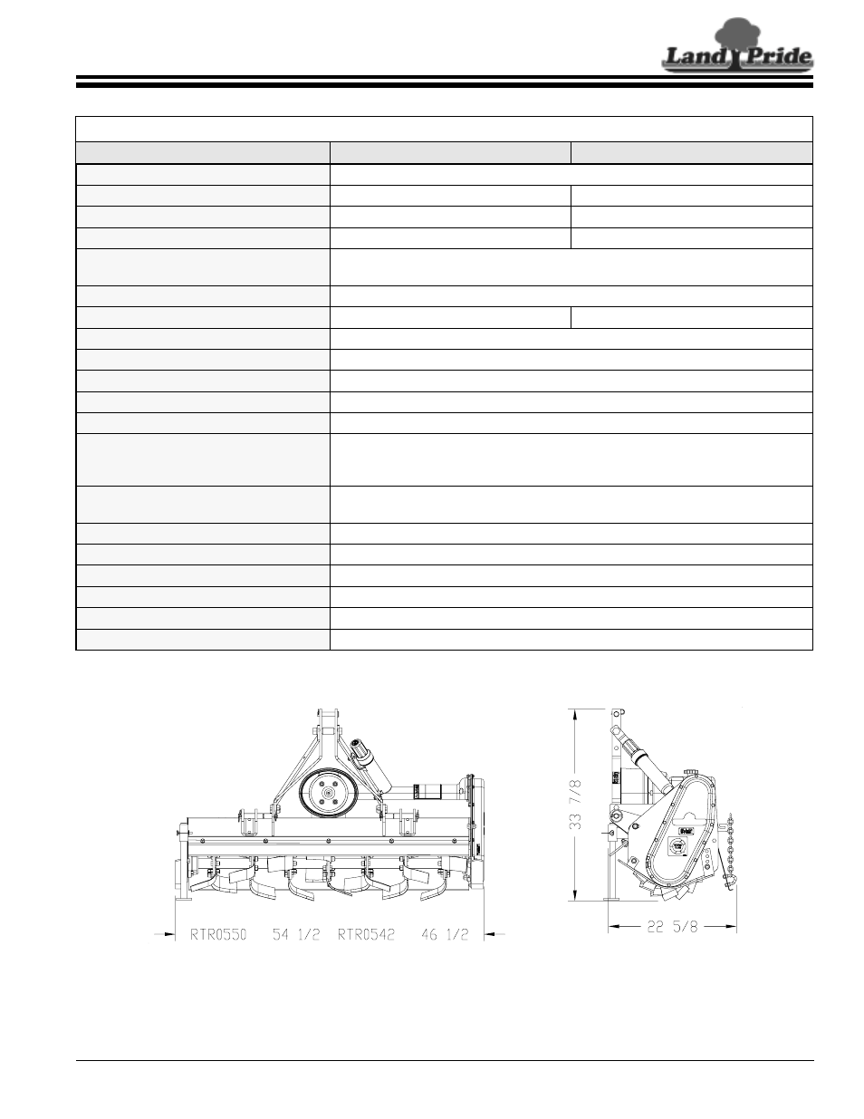 Land Pride RTR0542 User Manual | Page 27 / 32