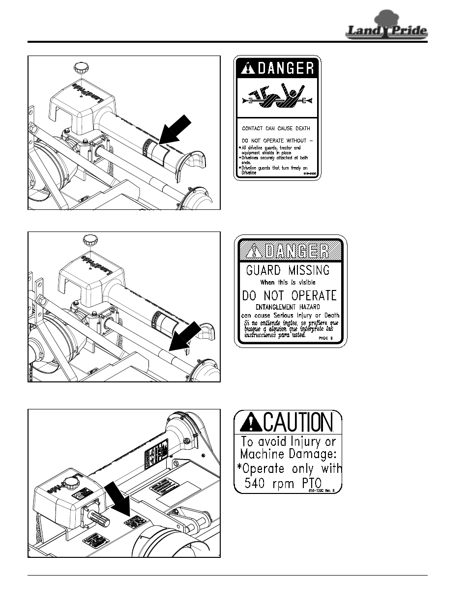 Land Pride RTR0542 User Manual | Page 8 / 32