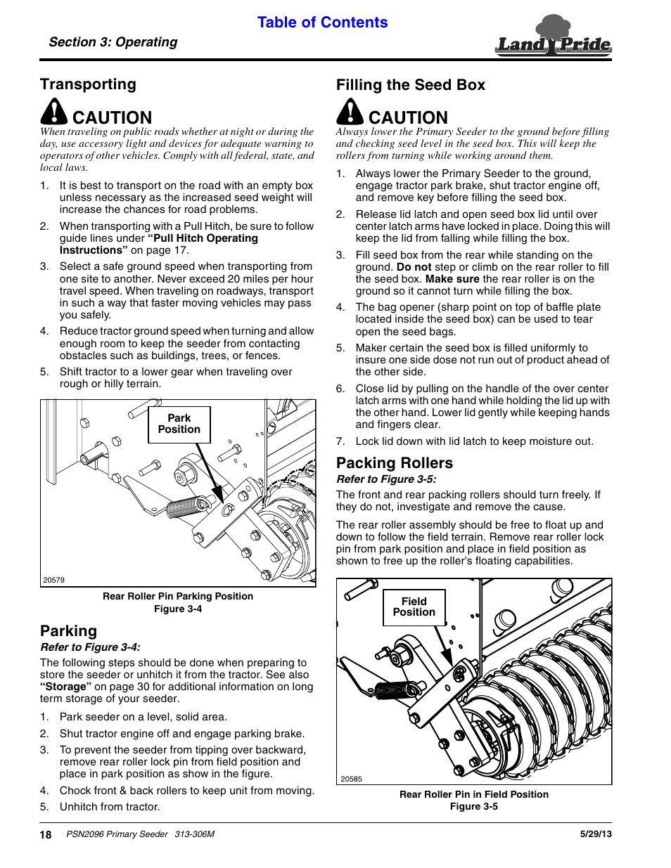 Land Pride Primary Seeders PSN2096 User Manual | Page 20 / 42
