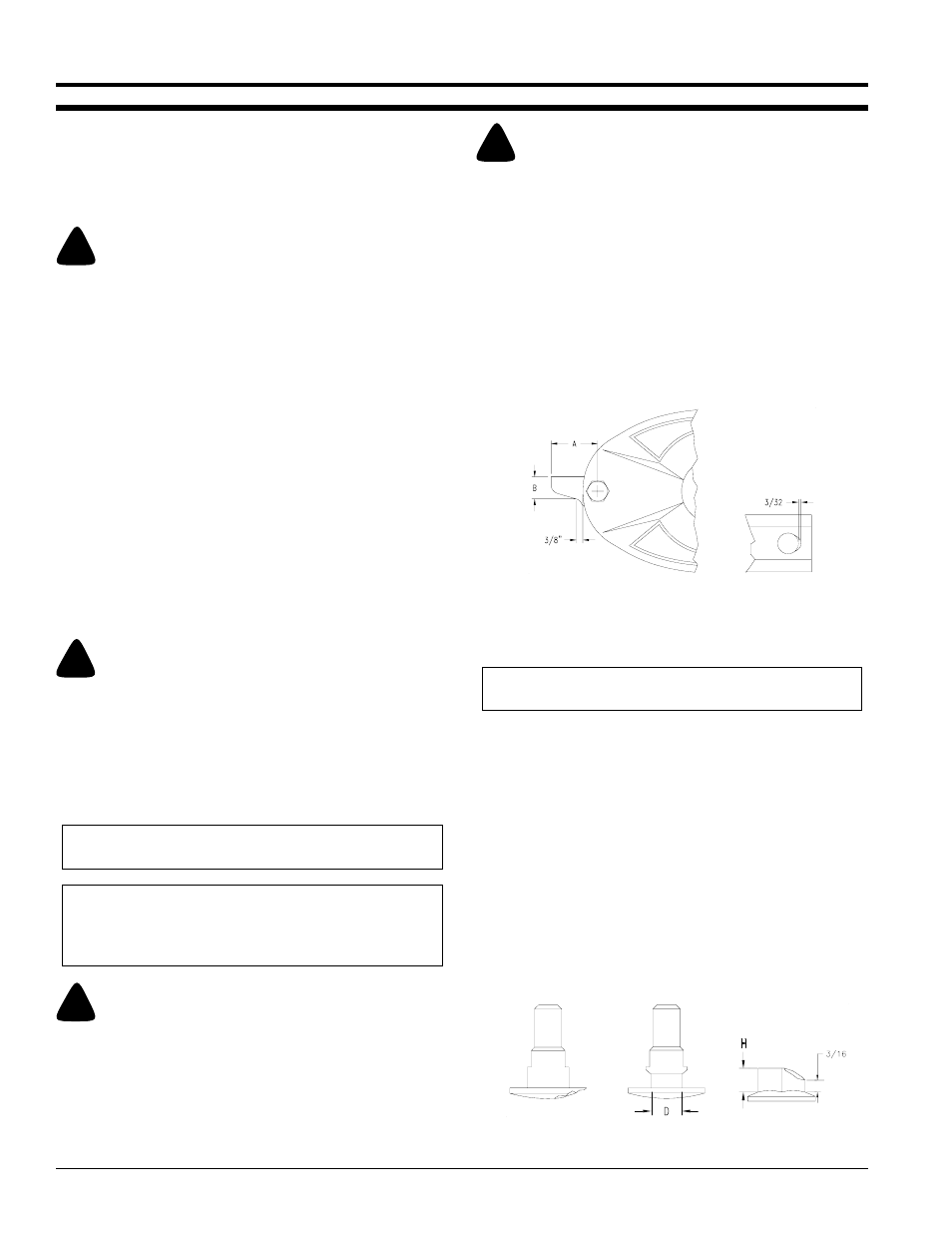 Section 4 maintenance and lubrication, General maintenance, At the beginning of each season | Servicing blades, Blade replacement, Fastener replacement, Section 4 maintenance and lubrication .18, Blade replacement fastener replacement, Danger, Warning | Land Pride DM36 Series User Manual | Page 20 / 30