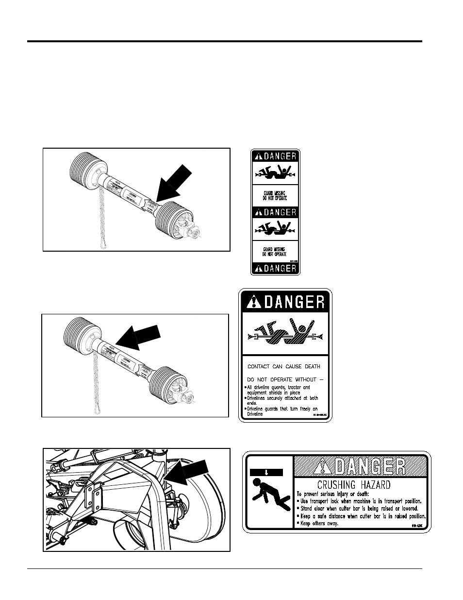 Safety labels, Table of contents safety labels, 540c | 552c, 626c | Land Pride DM36 Series User Manual | Page 6 / 30