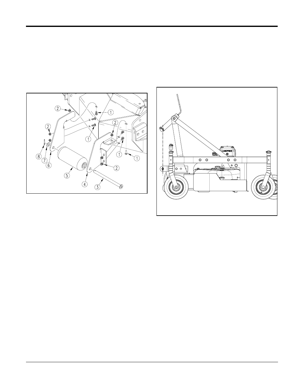 Optional equipment, Front anti-scalp roller assembly, Tractor hook-up | Table of contents optional equipment | Land Pride AT2672 User Manual | Page 11 / 26