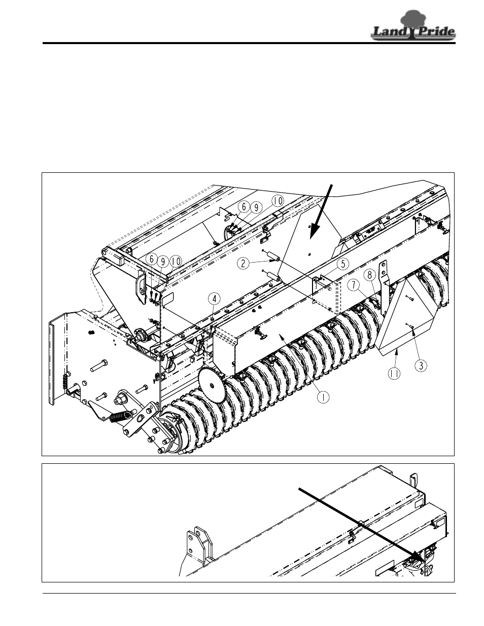 Small seeds box (s/n 397502-), Small seeds box assembly | Land Pride 313-308M User Manual | Page 13 / 34