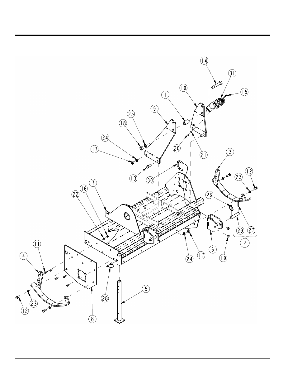 Rtr15 series, Section 2: frames, Frame components | Table of contents part number index | Land Pride RTR10 311-431P User Manual | Page 28 / 54