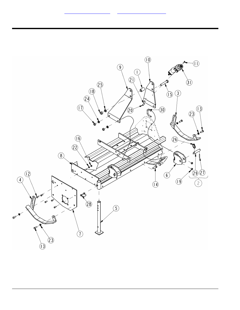 Rtr10 series, Section 2: frames, Frame components | Table of contents part number index | Land Pride RTR10 311-431P User Manual | Page 6 / 54