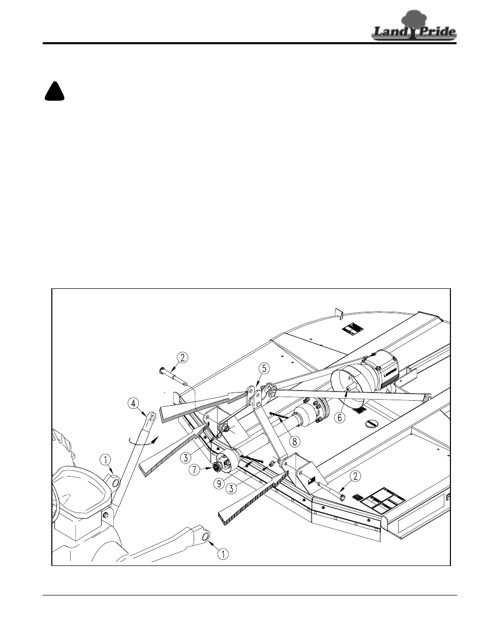 Point tractor hook-up, Danger, Table of contents 3-point tractor hook-up | Land Pride Rotary Cutters RCR1884 User Manual | Page 13 / 38