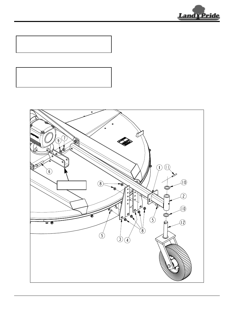 Single tailwheel assembly, Table of contents single tailwheel assembly | Land Pride Rotary Cutters RCR1884 User Manual | Page 16 / 38