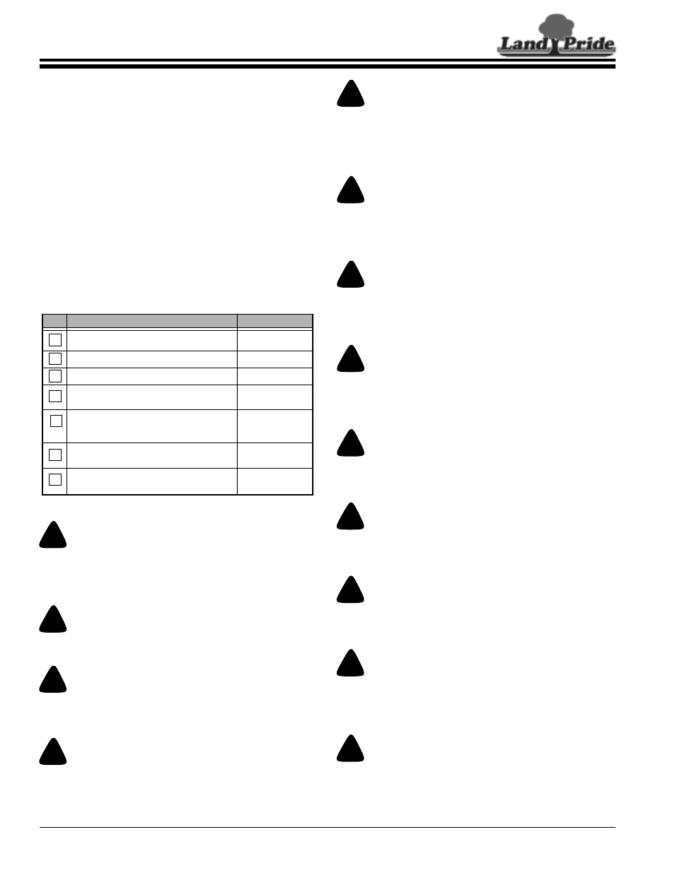 Section 3: operating instructions, Operating checklist, Safety information | Operating checklist safety information | Land Pride Rotary Cutters RCR1884 User Manual | Page 22 / 38